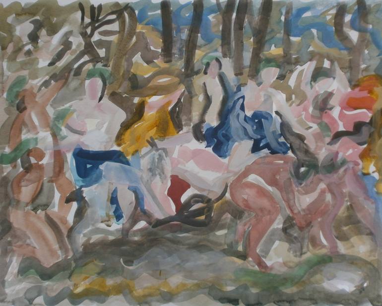 770x616 Saatchi Art Triumph Of Pan (After Poussin) Painting By John Sims - Poussin Painting