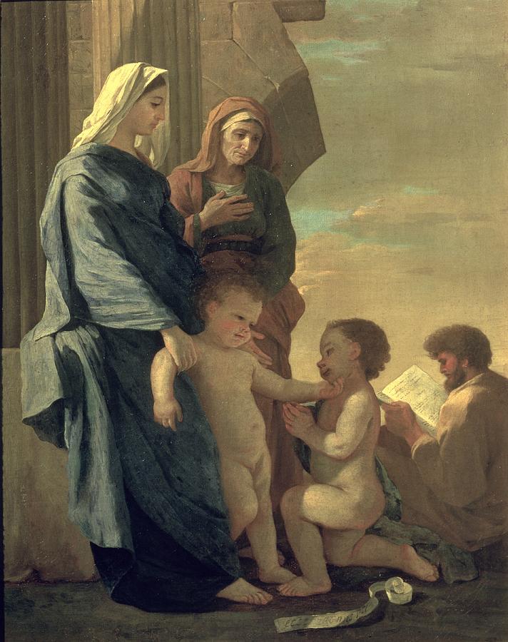 712x900 The Holy Family Painting By Nicolas Poussin - Poussin Painting