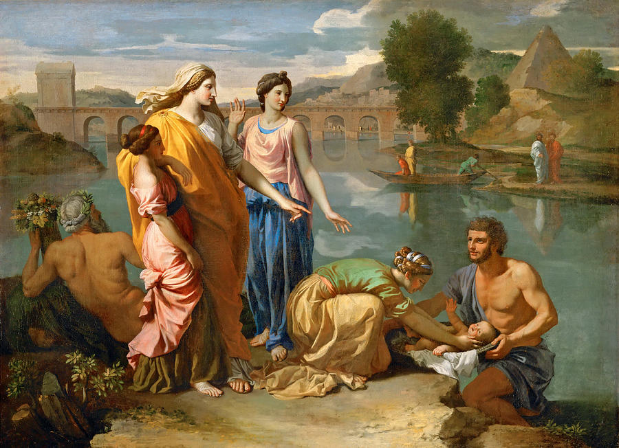 900x652 Moses Saved From The Water Painting By Nicolas Poussin - Poussin Painting