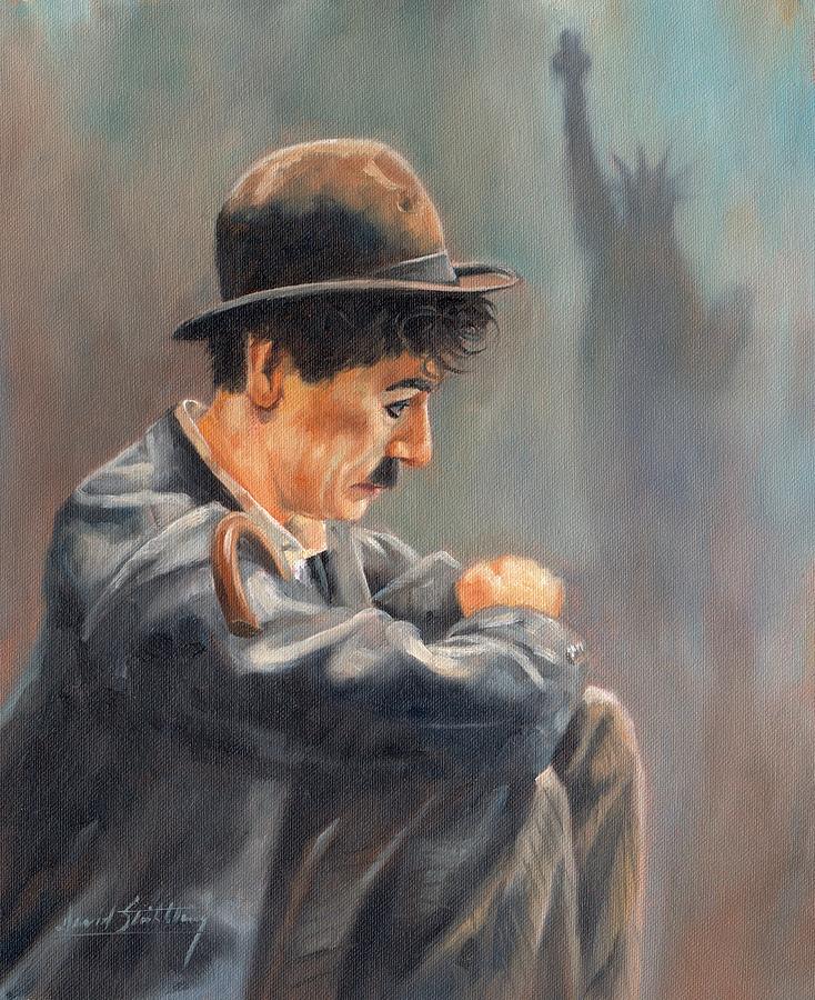 734x900 Hard Times Painting By David Stribbling - Poverty Painting