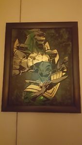 169x300 Mighty Morphin Power Rangers Green Ranger Painting Signed By Jason - Power Rangers Painting