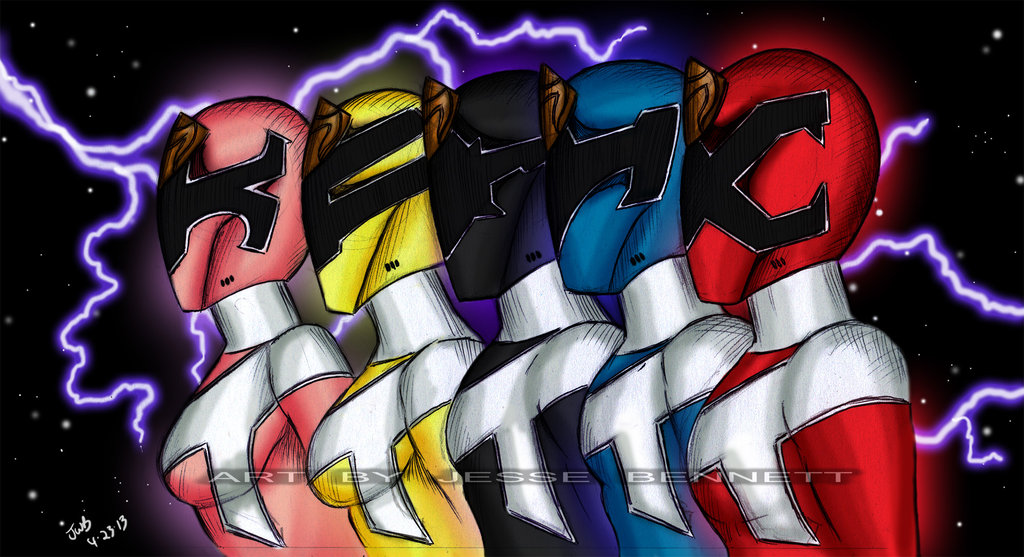 1024x557 Power Ranger Concept By Blueliberty - Power Rangers Painting