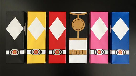 570x321 Power Rangers Canvas Paintings Set (6 Red, Black, Blue, Yellow - Power Rangers Painting