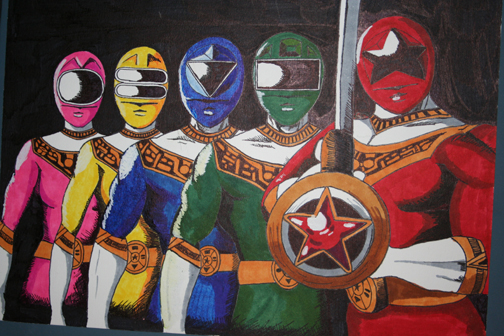 504x336 Power Rangers Zeo By Racookie3 - Power Rangers Painting