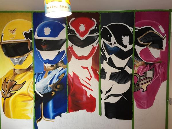 600x450 Dead Smart Wall Art On Twitter Go Go Power Rangers Mural - Power Rangers Painting