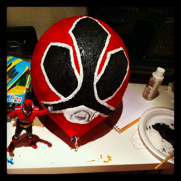 612x612 Human Cyborg Relations Diy Power Ranger Papier Pinata - Power Rangers Painting