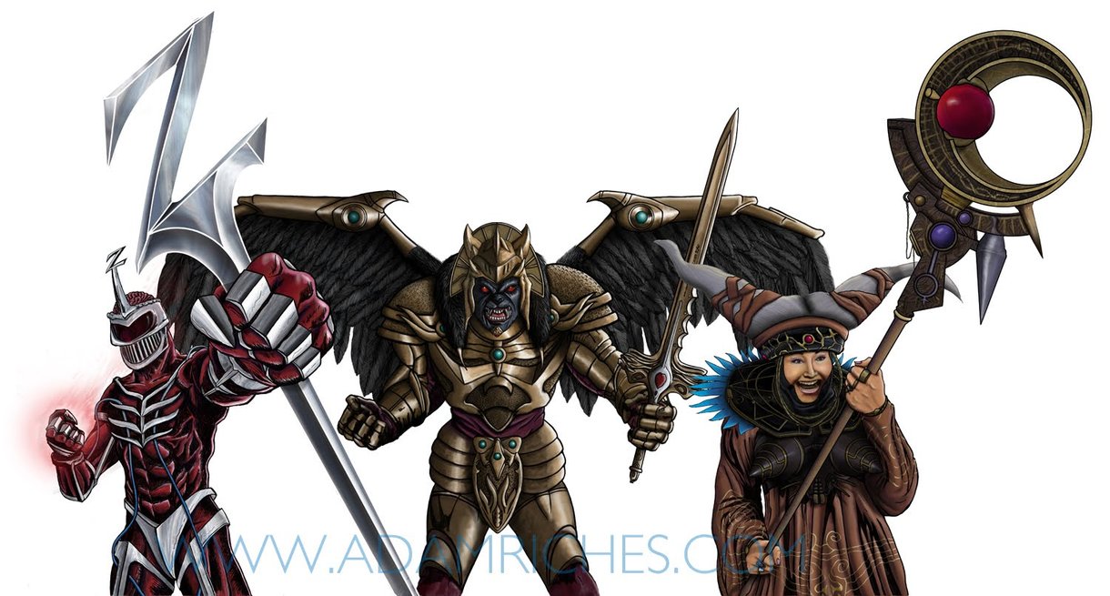 1220x655 Mighty Morphin Power Rangers 2 By Adamriches - Power Rangers Painting Online
