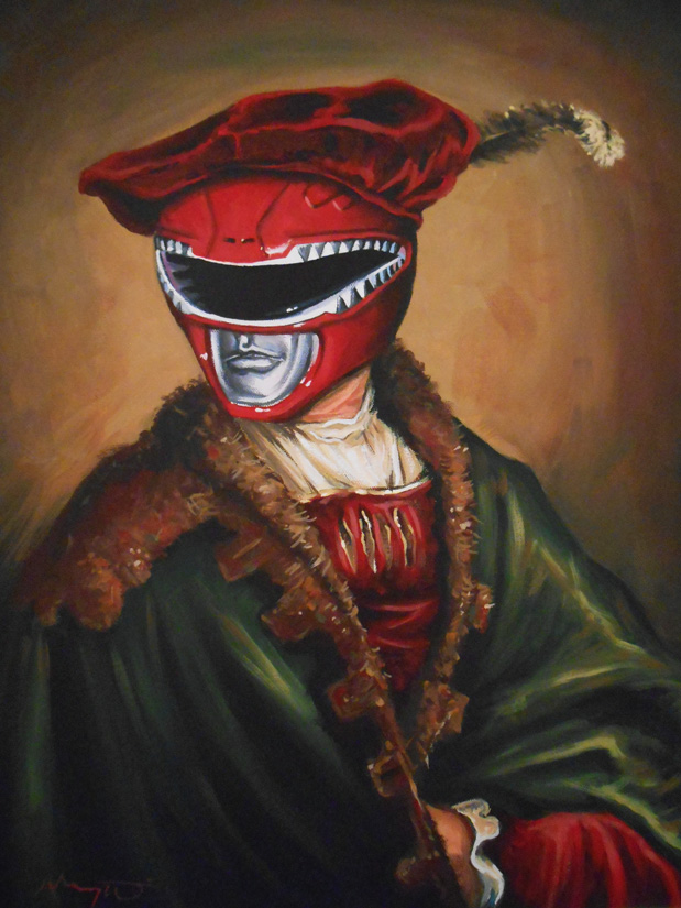 619x825 Portrait Of A Stately Ranger Hillary White Rabbit Online Store - Power Rangers Painting Online