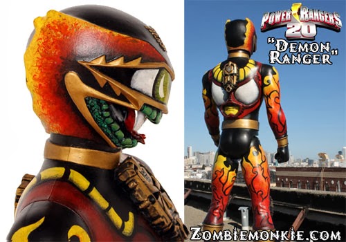 500x350 Power Rangers 20th Anniversary Custom By Mikie Graham - Power Rangers Painting Online