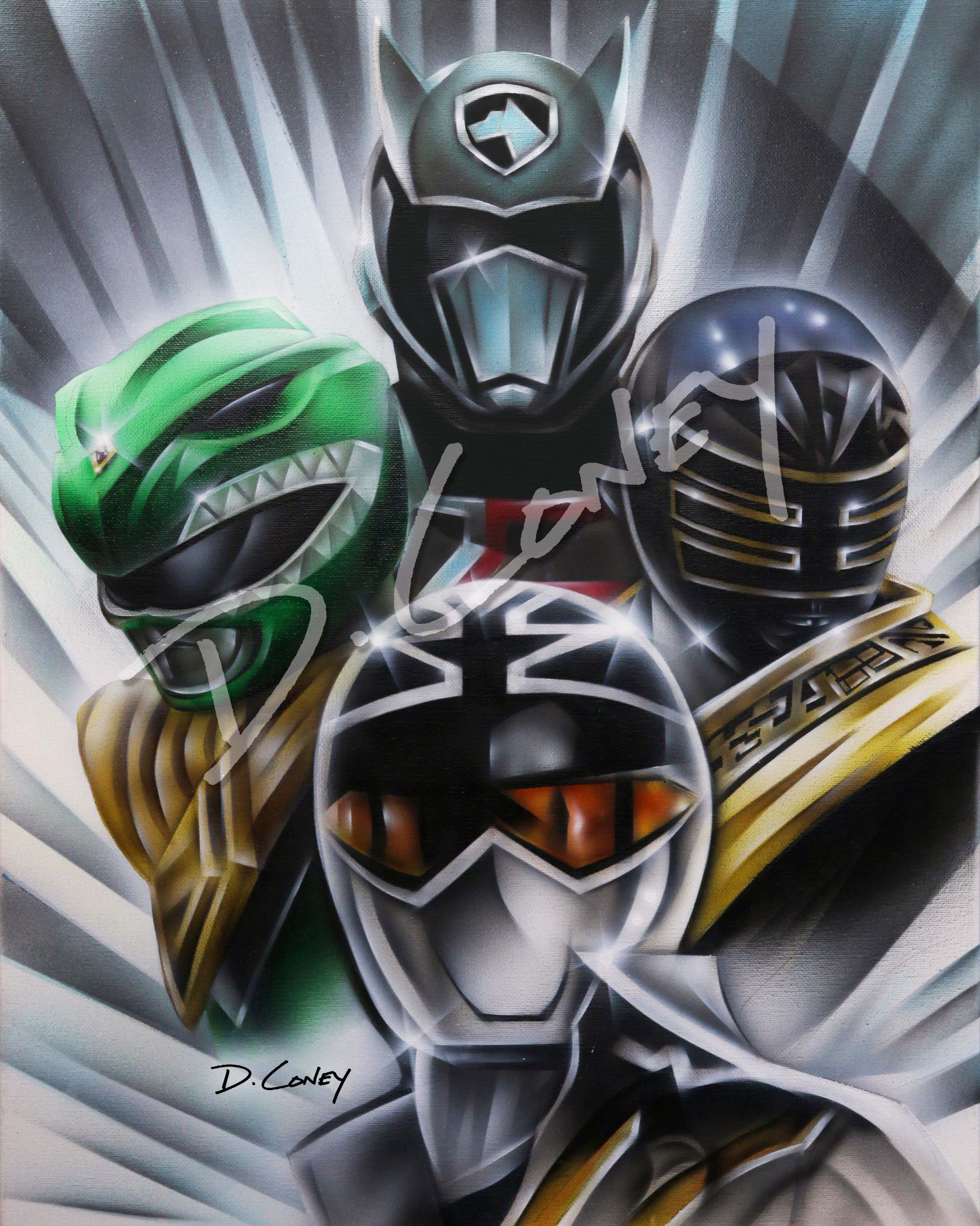 2400x3000 6th Ranger (8x10 Print) Dconey Art Online Store Powered By - Power Rangers Painting Online