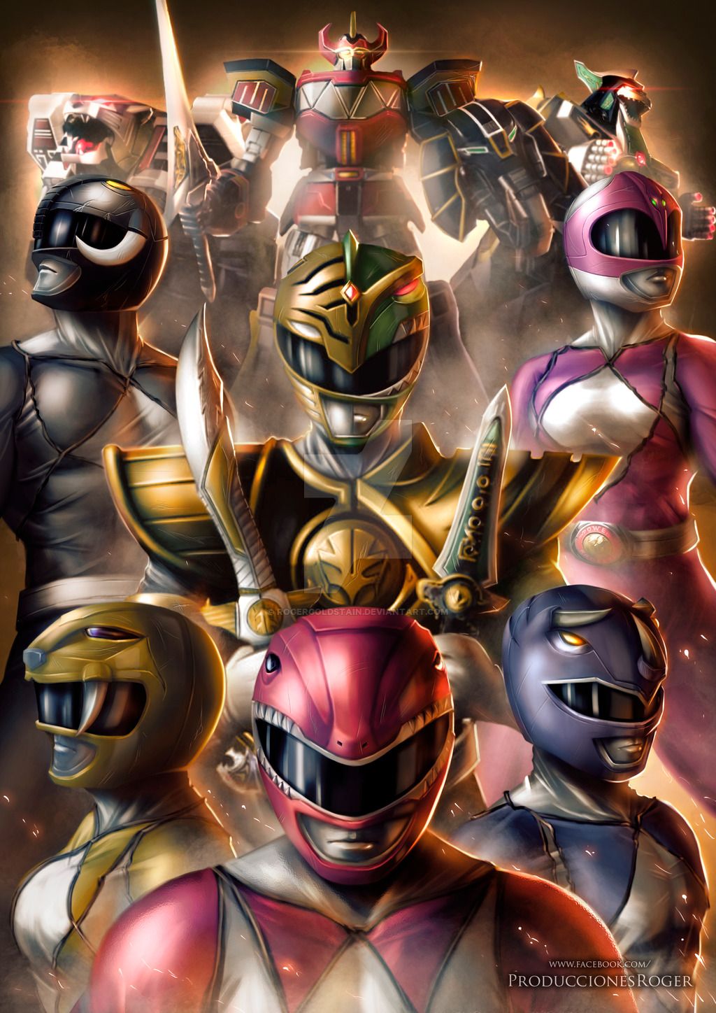 1024x1448 Power Rangers Art - Power Rangers Painting Online