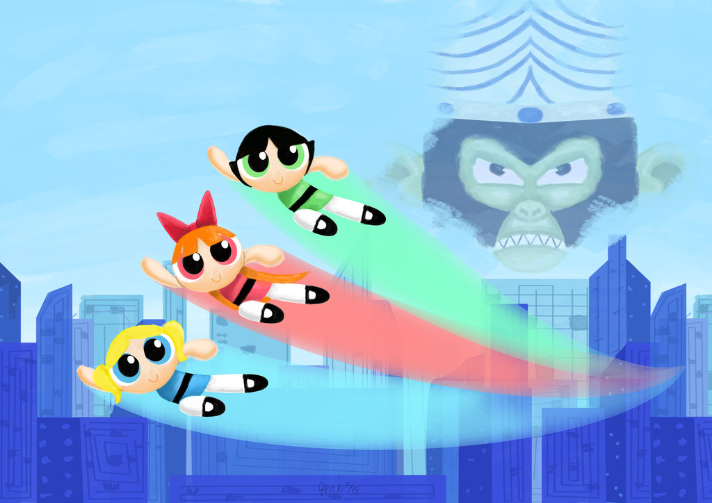1024x724 Powerpuff Girls Speed Painting +video By Idroidmonkey - Powerpuff Girls Painting