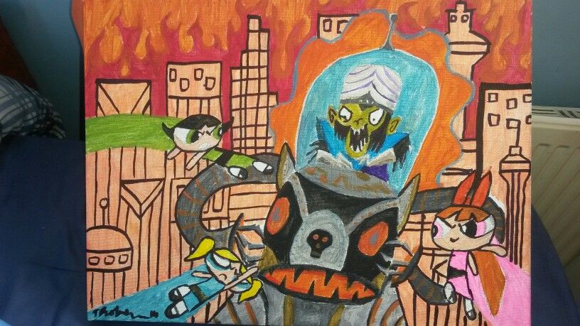 816x459 Painted This Powerpuff Girls Thing Art By Me - Powerpuff Girls Painting