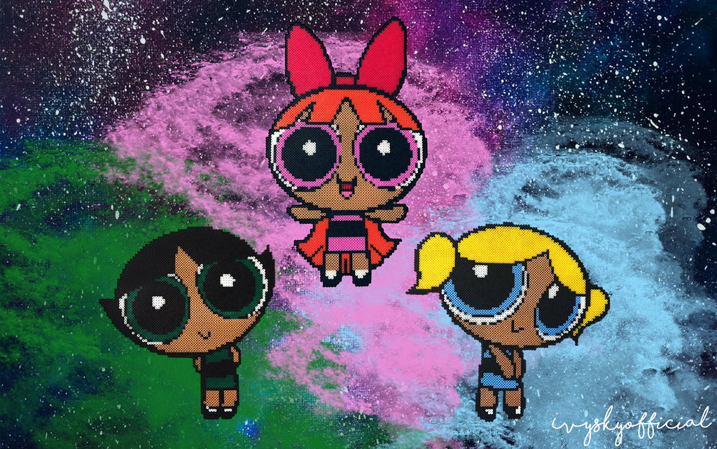 1024x641 Powerpuff Girls Painting Idea By Ivyskyofficial - Powerpuff Girls Painting
