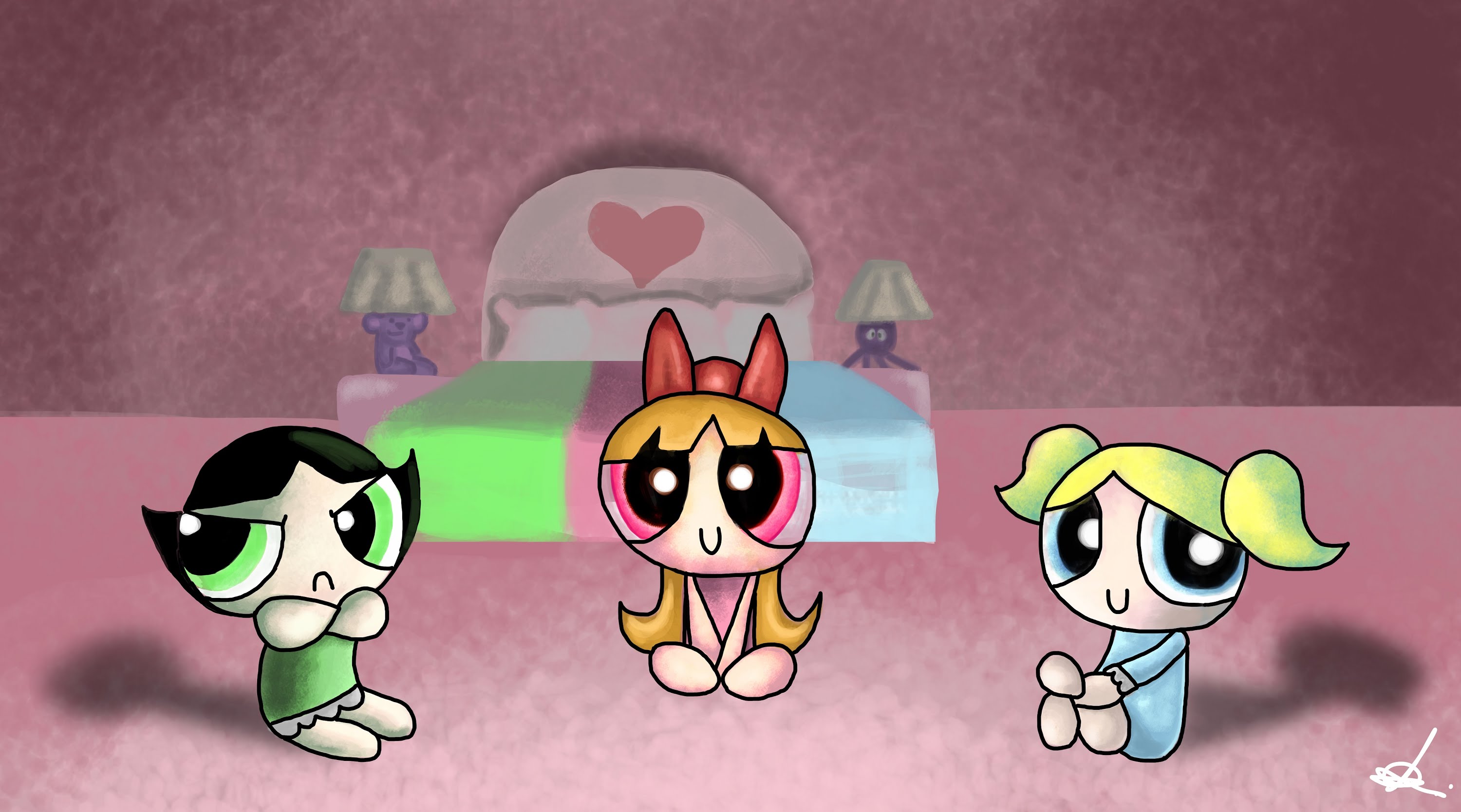 3000x1669 The Powerpuff Girls Speed Painting - Powerpuff Girls Painting