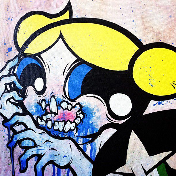 612x612 Metamephisto's Blog Kitsch And Gloom, Monsters In Bloom. - Powerpuff Girls Painting