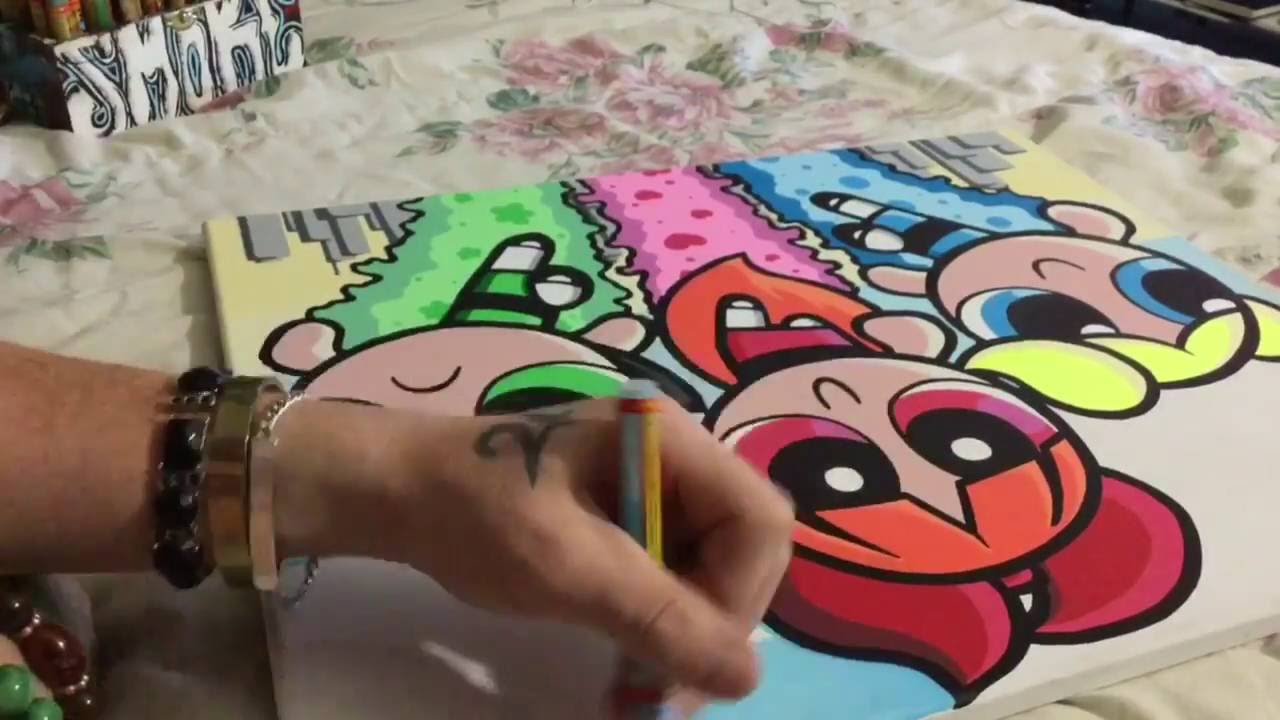 1280x720 Powerpuff Girls Painting - Powerpuff Girls Painting