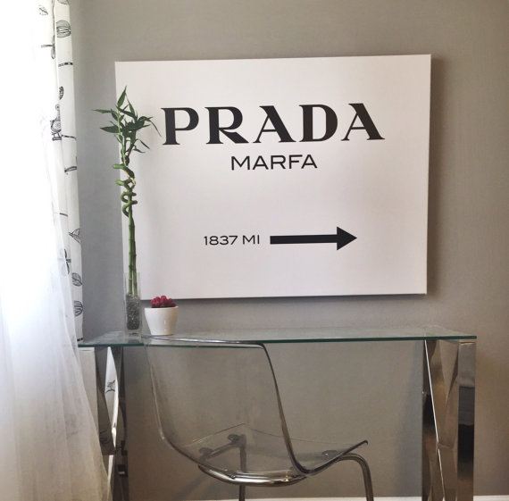 570x561 Prada Marfa Canvas Gossip Girl Fashion Abstract Canvas Marfa - Prada Marfa Painting