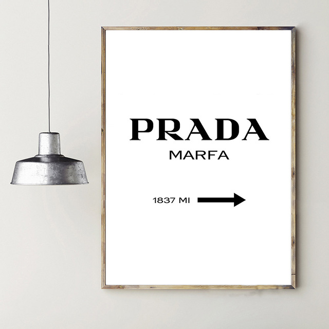 640x640 Prada Canvas Art Posters And Prints Nordic Minimalist Painting - Prada Painting