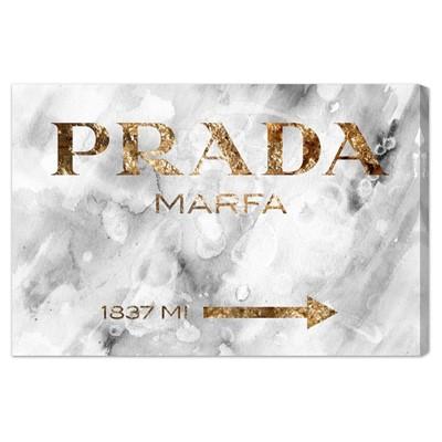 400x400 Prada Marfa Inspired Black Poster Typography - Prada Painting