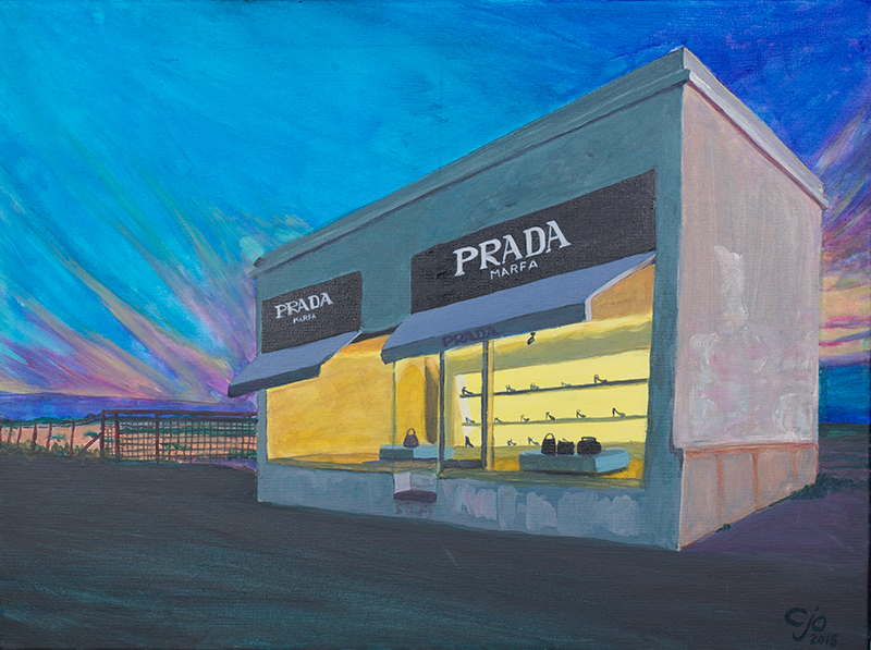 800x597 Prada Marfa Sunset - Prada Painting