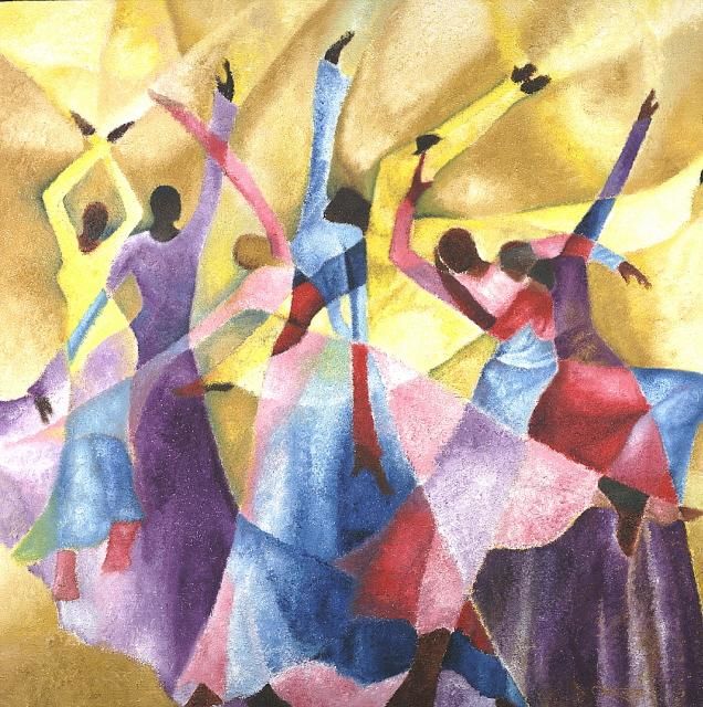 636x640 Praise Dancing I (Charles Harvey) - Praise Painting