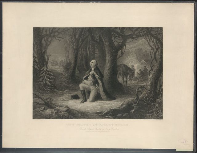 640x496 The Prayer - Prayer At Valley Forge Painting
