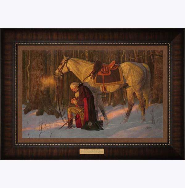 600x608 The Prayer - Prayer At Valley Forge Painting