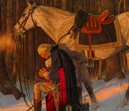 440x380 Creative Fine Art Home Of Arnold Friberg Art Work - Prayer At Valley Forge Painting