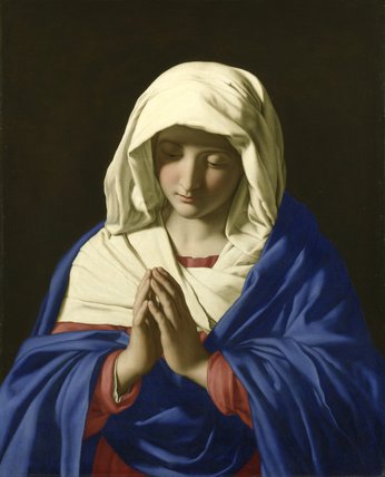 346x428 Print Of The Virgin In Prayer By Sassoferrato National Gallery - Prayer Painting