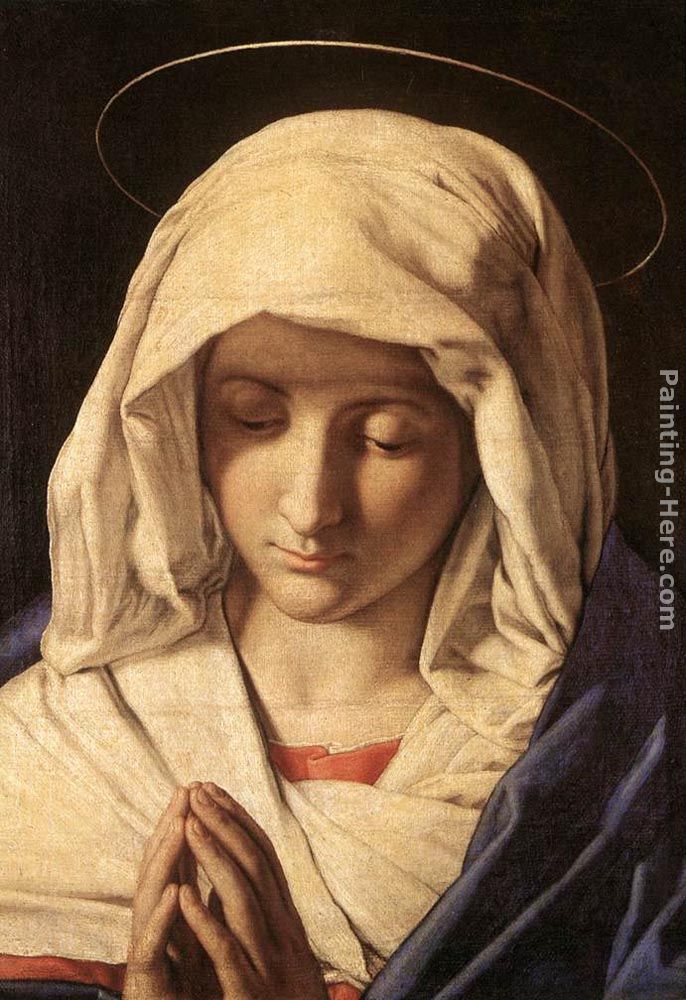 686x1000 Sassoferrato Madonna In Prayer Painting Anysize 50% Off - Prayer Painting