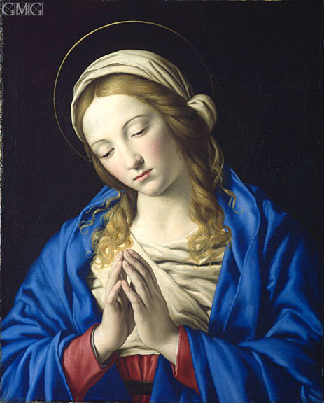 463x576 Virgin In Prayer Sassoferrato Painting Reproduction 4025 - Prayer Painting
