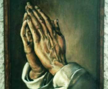 350x289 Story Of The Praying Hands Painting - Praying Hands Painting