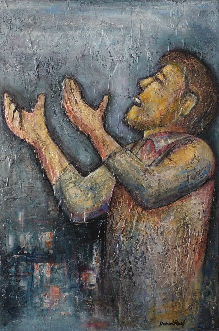 770x1160 Saatchi Art A Praying Man Painting By Daniel Reef - Praying Man Painting