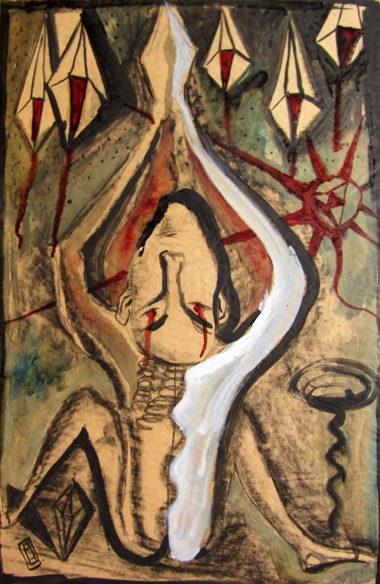 770x1183 Saatchi Art Praying Man Painting By Frantisek Florian - Praying Man Painting