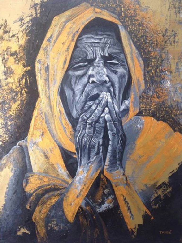 770x1030 Saatchi Art Praying Woman Painting By Roos - Praying Painting