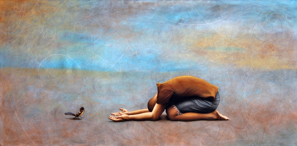 960x473 Praying Boy Painting Richard Baxter Contemporary Paintings - Praying Painting