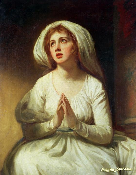 558x718 Lady Hamilton Praying Artwork By George Romney Oil Painting Amp Art - Praying Painting