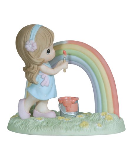 452x543 Precious Moments Girl Painting Rainbow Figurine Zulily - Precious Moments Painting