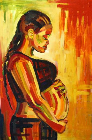 310x470 Pregnant Woman Painting 3 Art Lesson Woman Painting - Pregnant Women And Painting