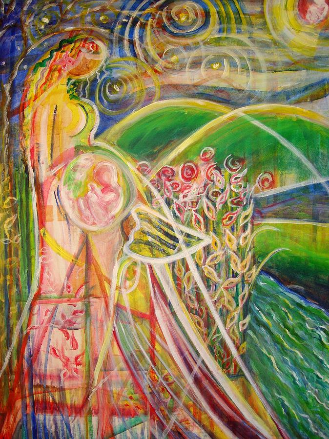 674x900 Pregnant Woman Paintings Fine Art America - Pregnant Women And Painting