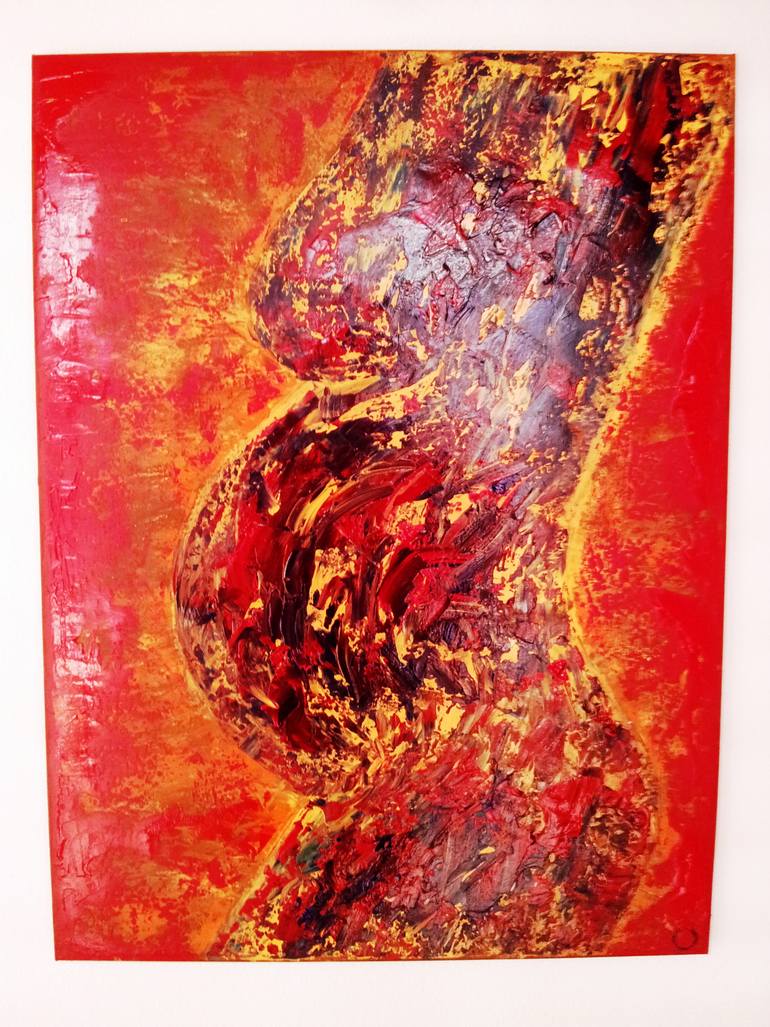 770x1027 Saatchi Art Pregnant Woman Painting By Roth Roth - Pregnant Women And Painting