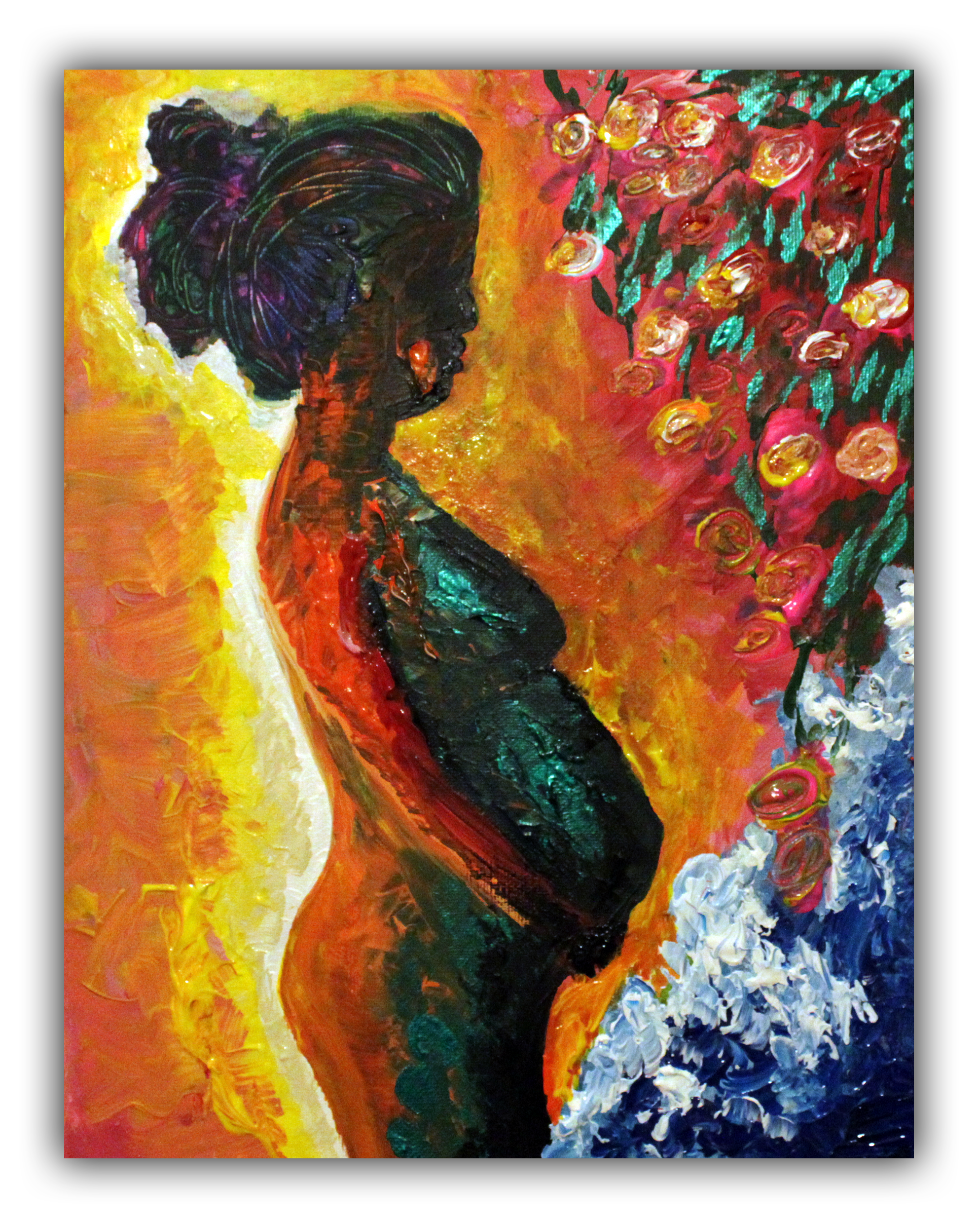 1983x2476 That Hipster Life The Water Birth Tribute Painting - Pregnant Women And Painting