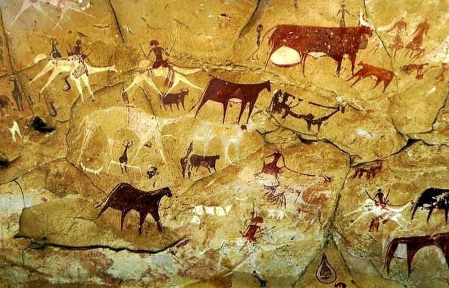 896x576 Vandals Deface Prehistoric Ennedi Cave Paintings In Chad - Prehistoric Painting