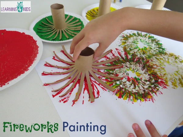 600x450 Painting Fireworks Learning 4 Kids - Preschool Painting