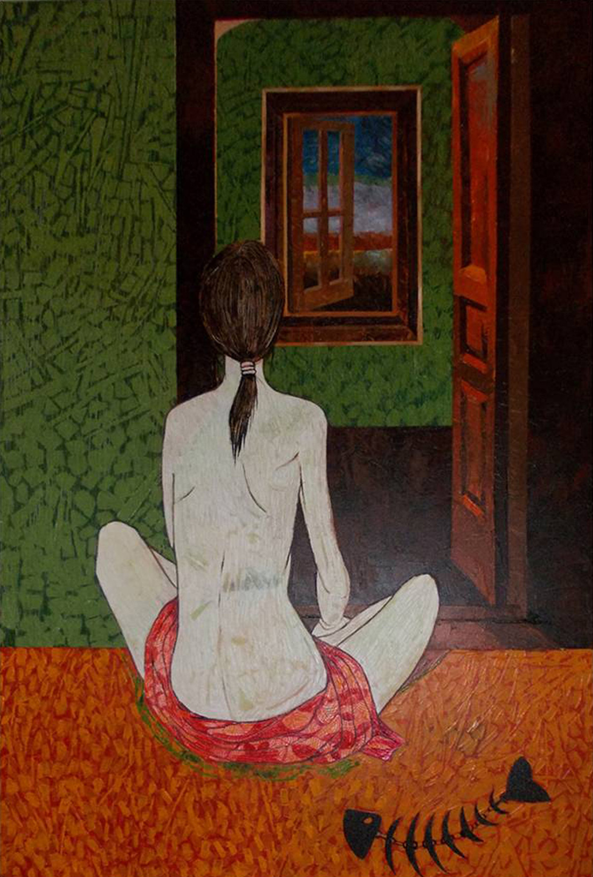 1200x1775 Pastpresent By Artist Studio Zaki Expressionism, Painting - Present Painting