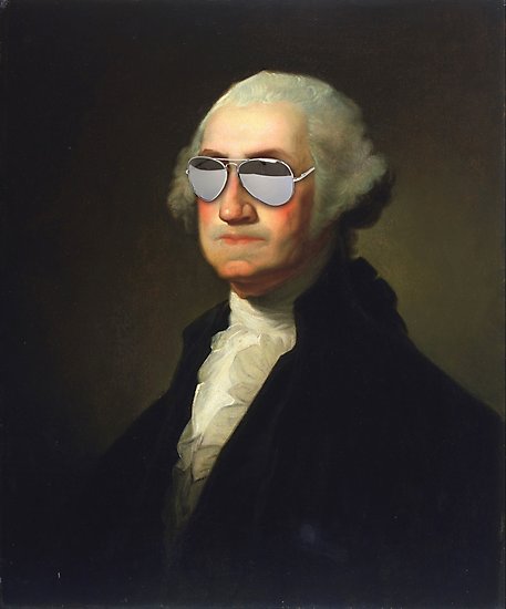 457x550 President George Washington Swag Glasses Portrait Photographic - President George Washington Painting