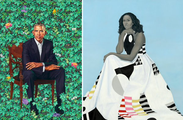 600x393 Obama Portraits Blend Paint And Politics, And Fact And Fiction - President Obama Painting