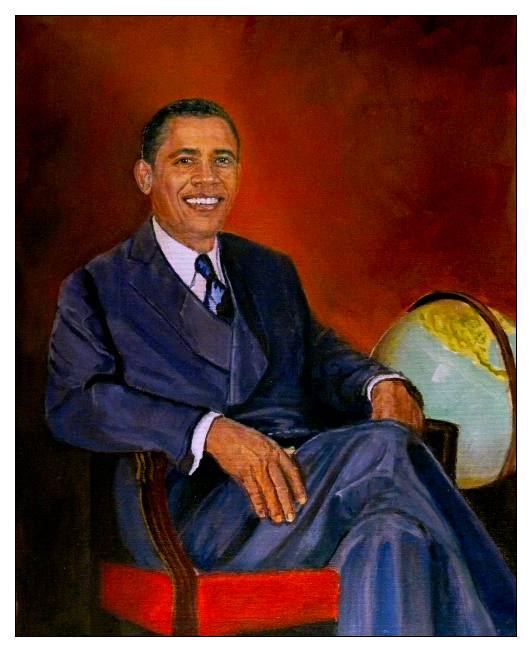 532x652 President Obama Art Portraits - President Obama Painting
