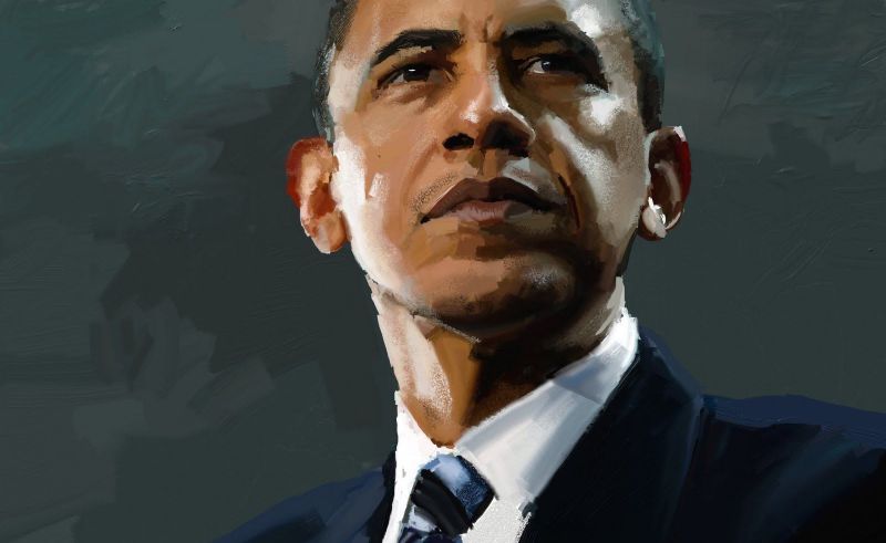 800x491 President Obama Painting Painting The Presidents Marking Paper - President Obama Painting